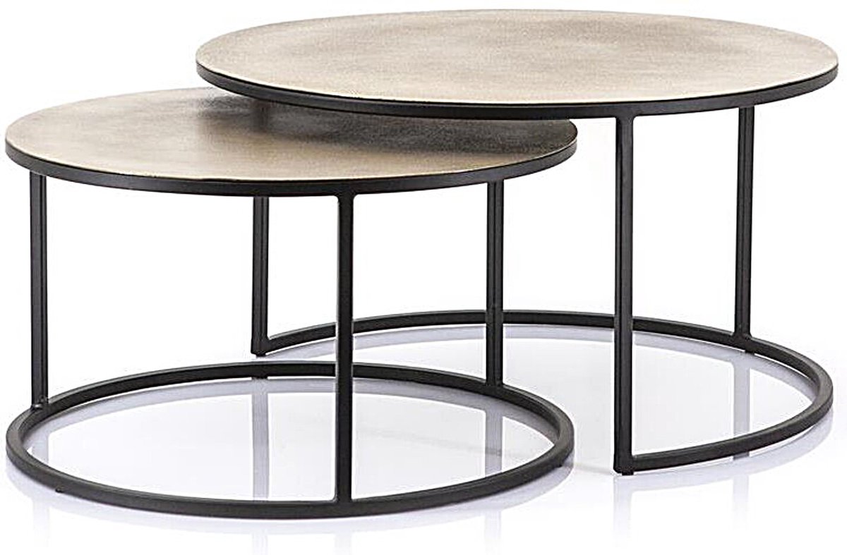 Salontafel Setto brass - large (set van 2) - 59cm / 70cm