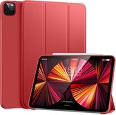 iPadspullekes - Hoes voor Apple iPad 2022/2020 10.9-inch / Pro 11-inch (2020/2021/2022) - Smart Cover Folio Book Case – Rood - iPad Hoesje - iPad Case - iPad Hoes - Autowake - Magnetisch - Tri-fold - Tablethoes - Smartcase