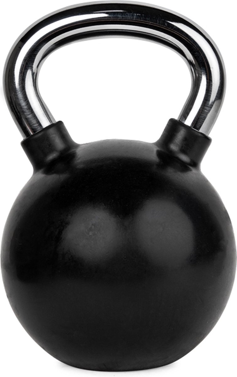 VirtuFit Kettlebell - Rubber/Chroom - 32 kg - Zwart - Sport Gewicht - Duurzaam Design - Ergonomische Handgreep - Geschikt voor CrossFit & Fitness - Conditietraining – foto 2