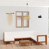 The Living Store Tuinset - Acaciahout - Crèmewit - 68.5x68.5x62cm - Modulair