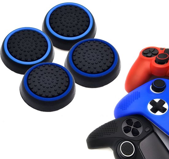 Gadgetpoint | Gaming Thumbgrips | Performance Antislip Thumbsticks | Joystick Cap Thumb Grips | Zwart Blauw en Zwart Lichtblauw | Accessoires…