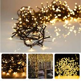 Cheqo® Kerstverlichting - Kerstboomverlichting - Kerstlampjes - Sfeerverlichting - LED Verlichting - Voor Binnen en Buiten - Tuinverlichting - Feestverlichting - Lichtsnoer - 6M - 80 LED's - Extra Warm Wit - Timer - 8 Lichtfuncties - Geheugen
