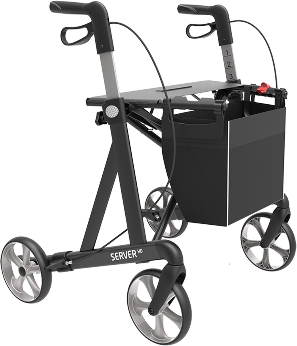 Goedkoopste Rehasense Server HD Lichtgewicht XXL Rollator – Extra Brede Rollator