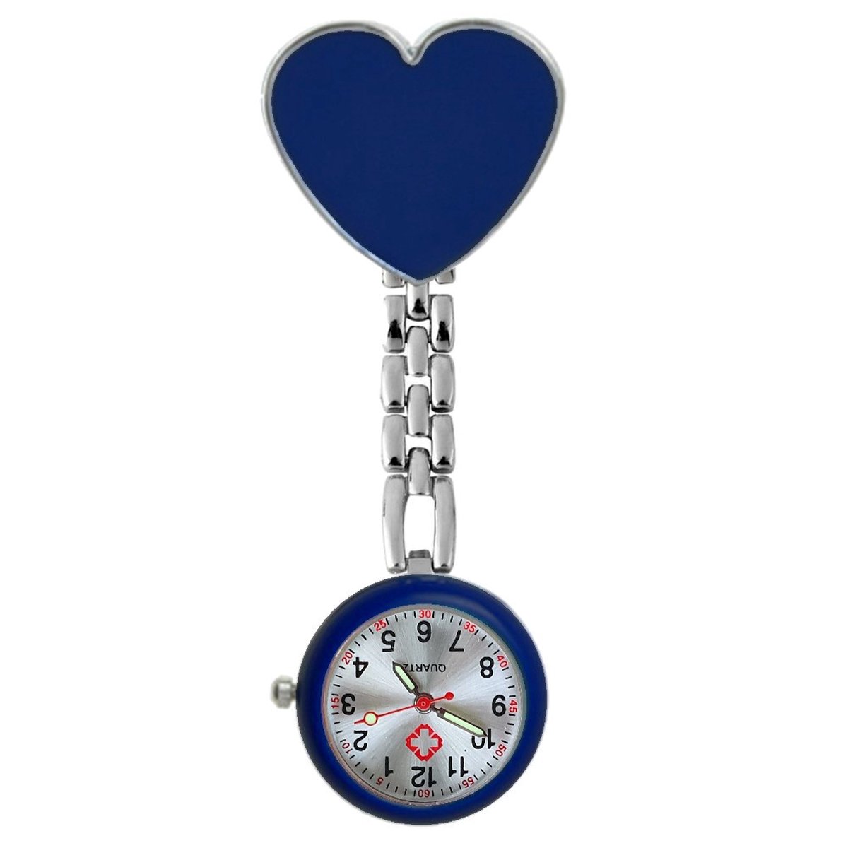 Fako® - Verpleegstershorloge - Zusterhorloge - Verpleegster Horloge - Hart - Donkerblauw