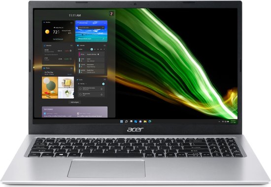 Acer Laptop Aspire 3 A315-35-C1K2 15.6" Intel Celeron 4 GB RAM 128 GB SSD Pure Silver - QWERTZU Luxemburg toetsenbord