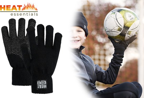 Heat Essentials - Thermo Handschoenen Kinderen - Maat 9/12 - Extra Grip - Kinderhandschoenen - Voetbalhandschoenen - Sport Handschoenen Kind