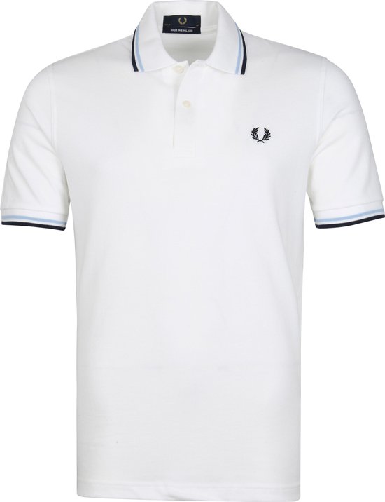 Fred Perry - M12 Polo Wit - Slim-fit - Heren Poloshirt