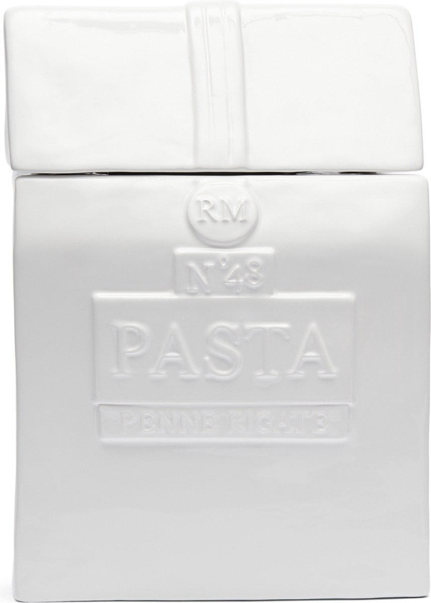 Riviera Maison Voorraadpot met deksel, Vershoudpot Pasta - Pasta Storage Jar - Wit - Porselein