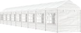 The Living Store Partytent 20.07 x 2.28 x 2.69 m - PE - Stevig Stalen Frame - Bescherming tegen zon - regen en wind - Praktisch ontwerp - Veelzijdig - Wit