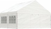 The Living Store Partytent PE - 4.46x5.88x3.75m - Incl - 6 zijwanden - Wit
