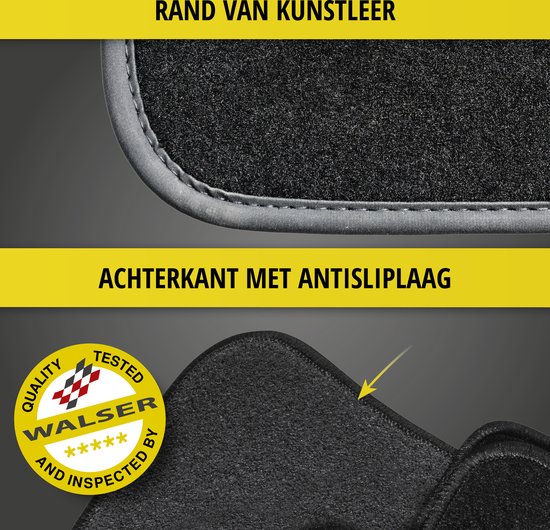 OMAC Rubberen vloermatten compatibel met VW Passat B8 2014-2024 TPE automatten zwart 4 X