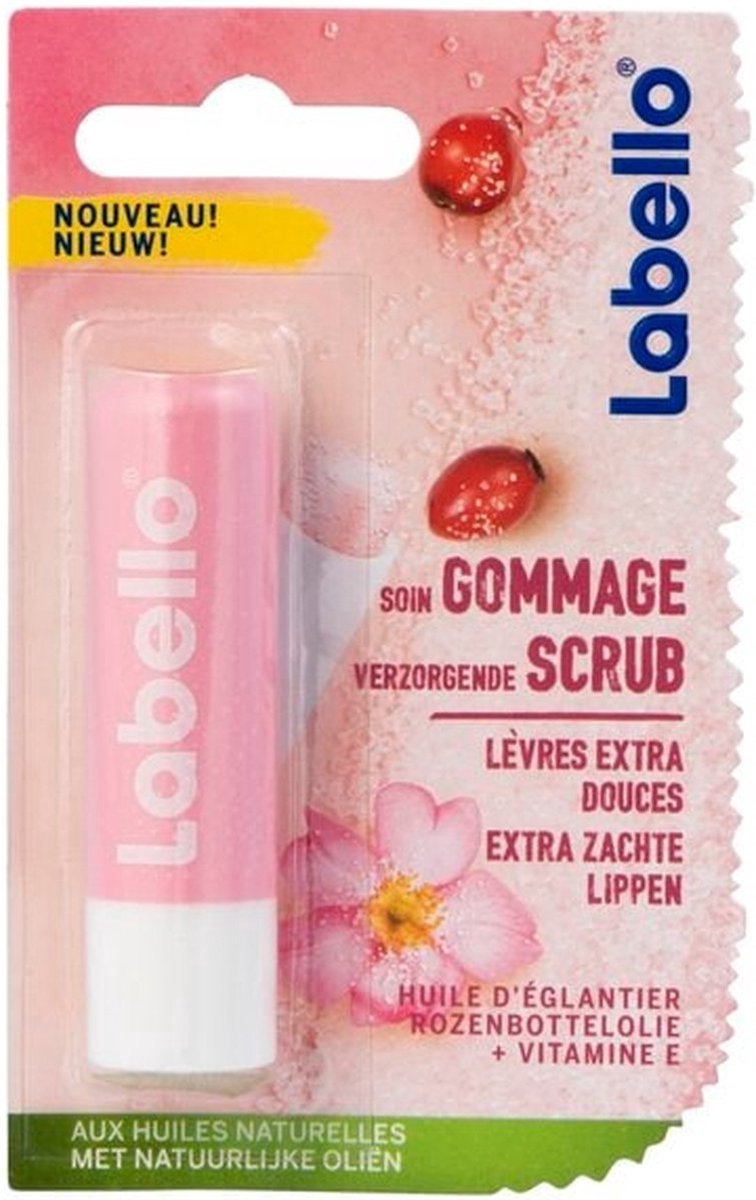 Goedkoopste 3x Labello Lipscrub Rozenbottelolie