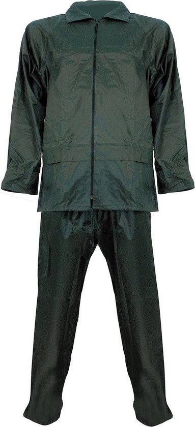 Combinaison de pluie - Femme & Homme - Taille S - Coupe-vent / Imperméable & Respirant - Avec capuche - Vert