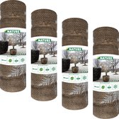 Nature plantenhoes jute - 5x - H100 x D75 cm - naturel - wintermotief - anti-vorst planten beschermhoes