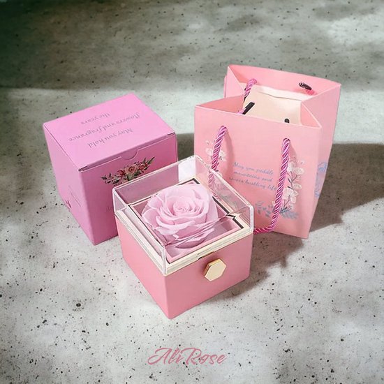Rose Éternelle - Coffret Cadeau Bijou - AliRose - Pink / Rose - Coffret à  Bijoux -... | bol