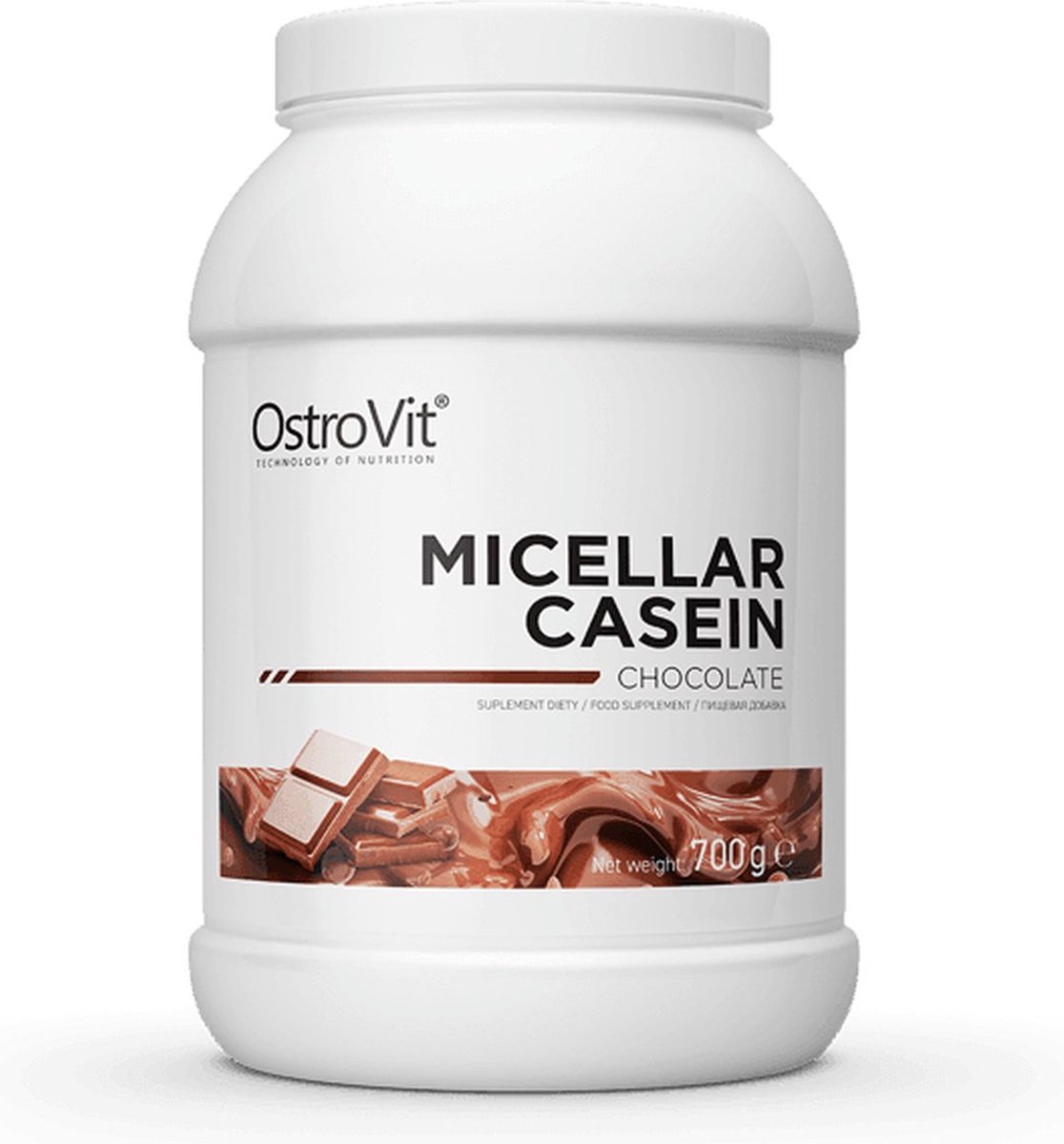 Protein Poeder - Micellar Casein - 700 g - OstroVit - - Chocolade