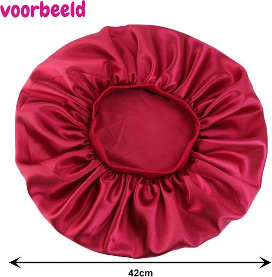 Slaapmuts Kleur Bruin Satijnen Slaapmuts Satijn Nacht Muts Dames bol