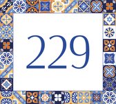 Huisnummerbord nummer 229 | Huisnummer 229 |Klassiek huisnummerbordje Plexiglas | Luxe huisnummerbord