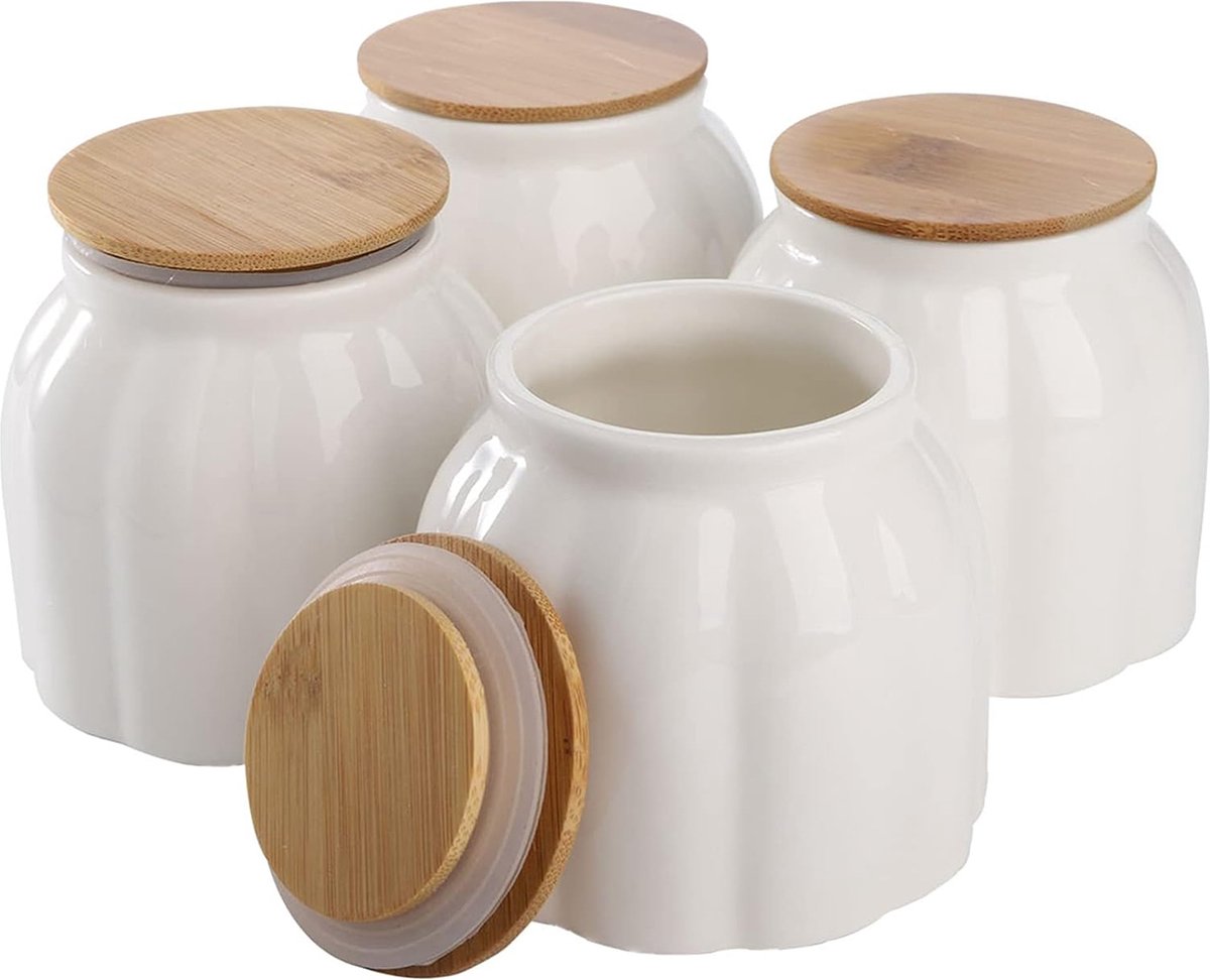 Pots de conservation en porcelaine 270 ml avec fermeture hermétique  Couvercle en