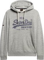Superdry O-hals hoodie vintage logo grijs - XXL