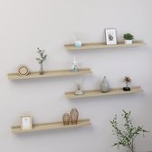 The Living Store wandplank - 80 x 9 x 3 cm - MDF - Sonoma eiken