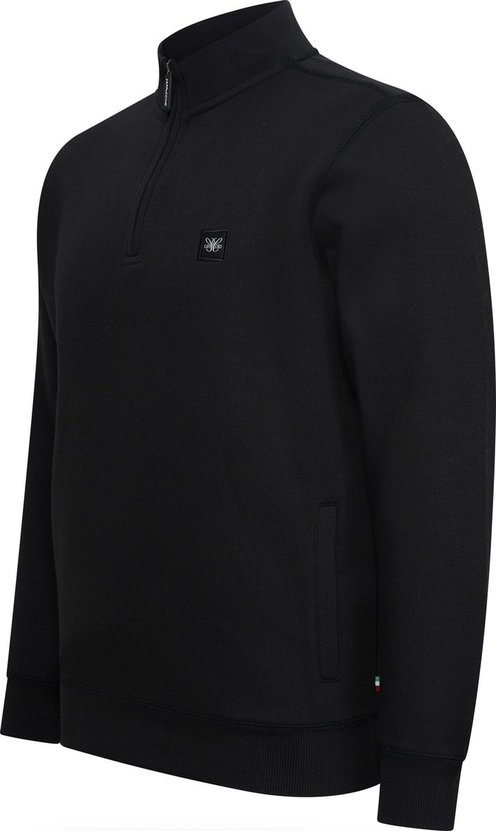 Cappuccino Italia - Heren Sweaters Zip Sweater Zwart - Zwart - Maat L