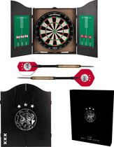 Ajax Dartkabinet - Home Darts Centre - Dartbord met 6 dartpijlen - Dart Flights - Dart Shafts - Darts - Cadeau