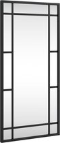 vidaXL - Wandspiegel - rechthoekig - 30x60 - cm - ijzer - zwart