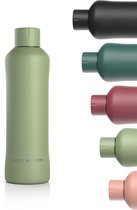LARS NYSØM - 'Bølge' Roestvrijstalen drinkfles 750ml - BPA-vrije geïsoleerde waterfles 0,75 Liter - Sage