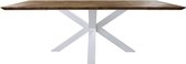 Table Fishbone Rectangle- 180x90x76 - Naturel/blanc - Chêne/métal