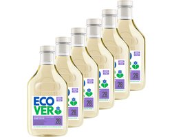 Ecover - Vloeibaar Wasmiddel Kleur - Voordeelverpakking 6 x 1.43 L - 112 wasbeurten - Kleurbescherming & Pluisverwijdering - Plantaardig & Biologisch afbreekbaar