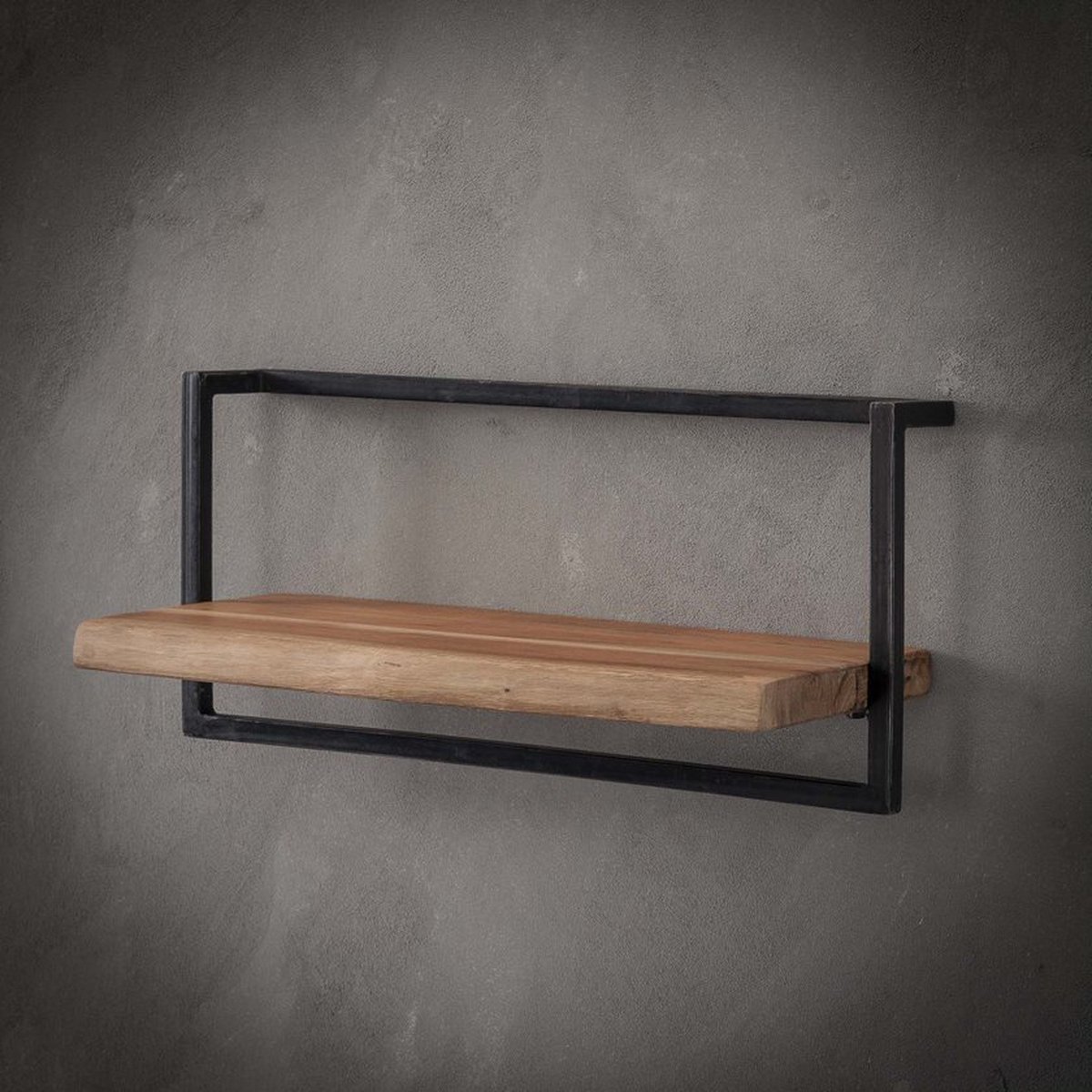 Giga Meubel Wandplank Edge - Naturel Acaciahout - 65x25x30cm