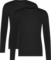 Comfortabel & Zijdezacht Bamboo Basics Ralph - Bamboe T-Shirts (Multipack 2 stuks) Heren Ronde Hals - Zwart - L