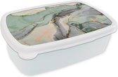 Boîte à pain Wit - Boîte à lunch - Boîte à pain - Goud - Marbre - Vert - Luxe - Pailleté - Aspect marbre - Glitter cm - Adultes