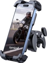 Lamicall Mobielhouder BP07 voor fiets, motorfiets, telefoonhouder met quick-release stuurklem voor iPhone 14 Pro Max Plus, 13, 12, 11, Pro/Max/Mini, Xs XR X, SE, 12-17,3 cm (4,7-6,8 inch) smartphone