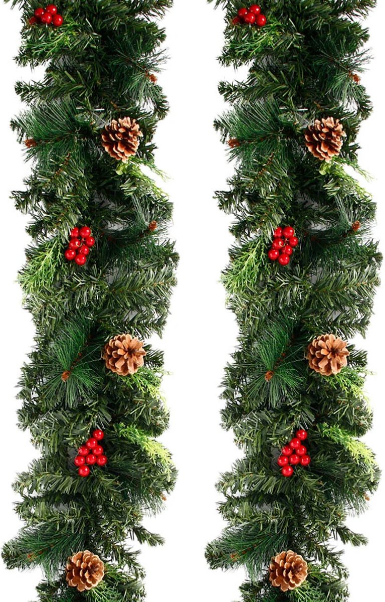 Kerstslinger - Kerstversiering - Kerst - Feestdagen - Versiering - Kerstboom - Groen - Kerstkrans - 2.7M