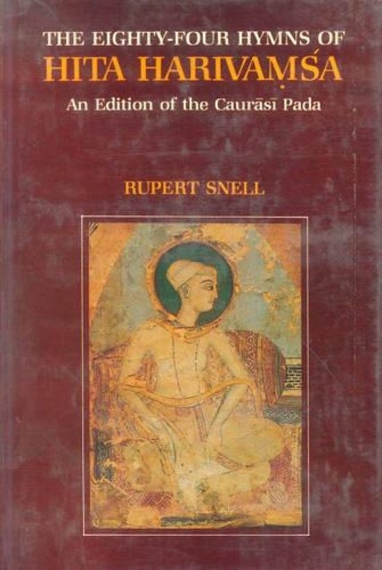 Boekomslag voor "The Eighty-Four Hymns of Hita Harivamsa" door Rupert Snell, met een schildering van een zittende figuur.