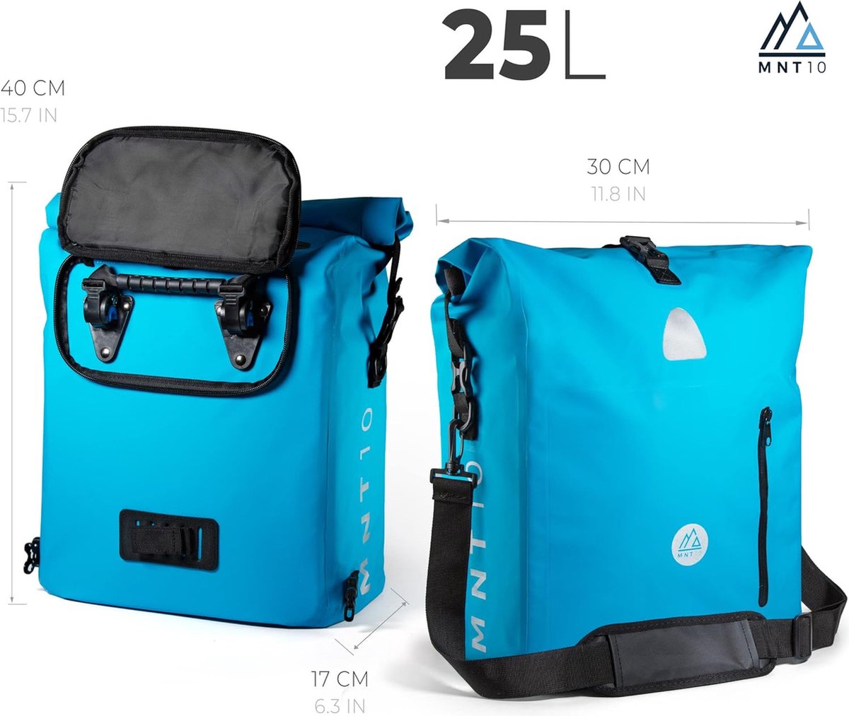 4-in-1 fietstas voor bagagedrager, 18 liter, 25 liter, bagagedragertas voor  fiets,... | bol.