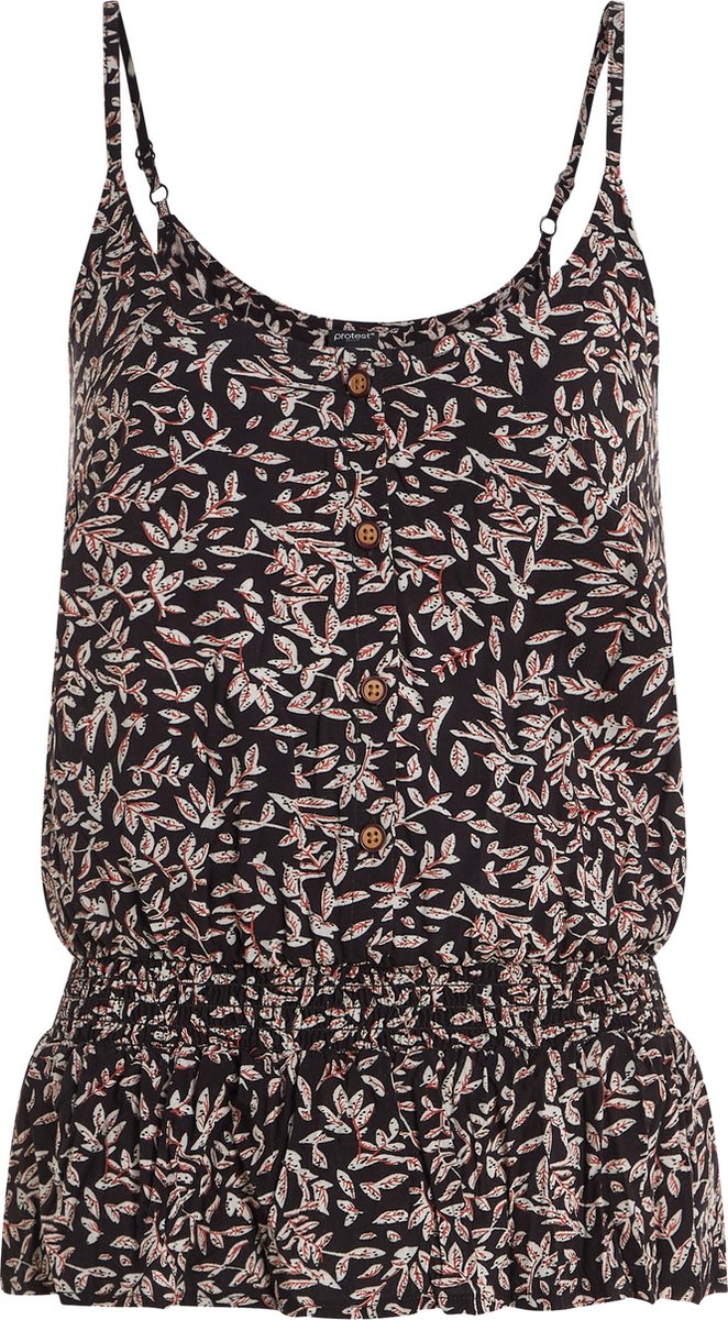 Protest Prtkiawah – Spaghetti top Dames – V hals – Verstelbare bandjes Zwart