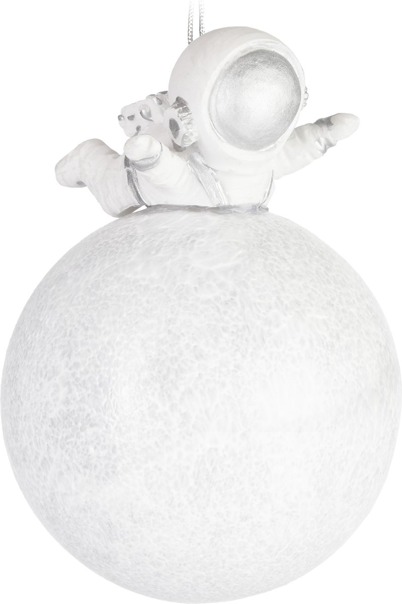 BRUBAKER Handgeschilderde Glazen Kerstbal - Grappig Motief - Handgeblazen Kerstboom Decoratie Figurines Grappige Deco Hanger - Boombal Kerstbal Kerst Decoratie - Astronaut