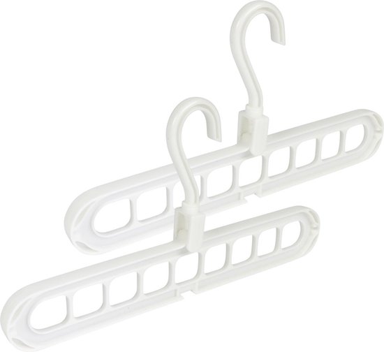 Benson Cintres Multifonctions - 9 en 1 - 33,5 x 16,5 x 1,5 cm - Wit