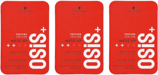 Schwarzkopf Professional Osis+ Mess Up 3 Stuks - Matte finish