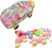 65 stuks Bouwblokjes in auto - blokjes speelgoed - blokken - blocks