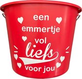 Cadeau Emmer-Een emmertje vol liefs voor jou-12 liter-rood-cadeau-geschenk-gift-kado-valentijn-moederdag