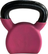 Bol.com AB. Premium Vinyl Half Coated Kettlebell for Gym and Workout ( Black/Pink Material-Cast Iron ) Kettlebell 8 kg | Exercis... aanbieding