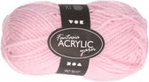 Bolletjes roze acryl garen 80 meter - Breien/Haken en knutselen