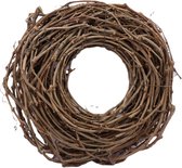 DBT Krans Landelijk Hout-Druiven Takken Bruin D 30 cm H 9 cm