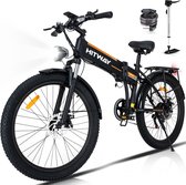 Hitway BK12 Elektrische Fiets | Opvouwbare E-bike met Uitneembare Accu | 26 Inch | 250W Motor | 12Ah | Zwart/Oranje