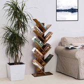 Nuvolix boekenkast - boekenplank - boekenrek - industrieel - bruin - hout - 50*25*141CM