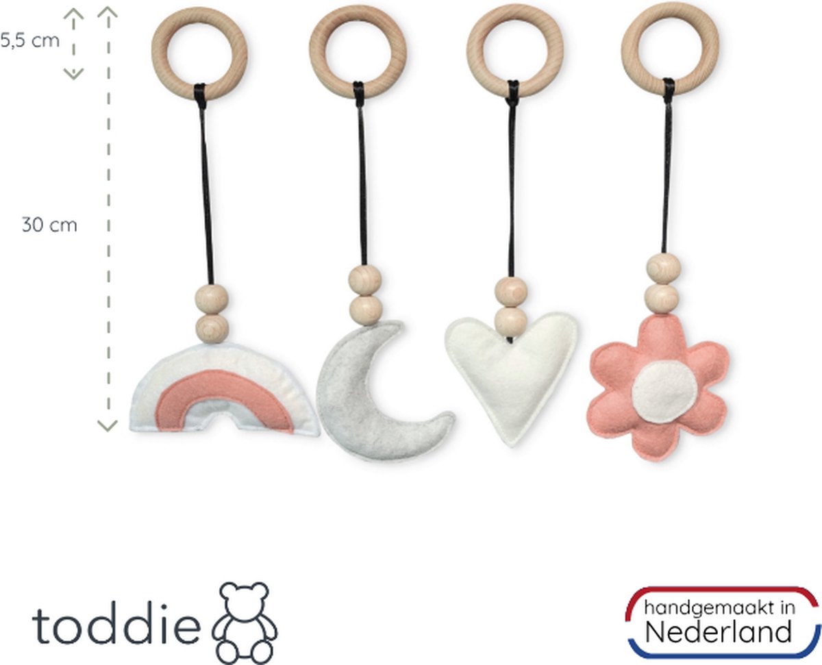 Hangers babygym | Speeltjes playgym - bloem | toddie.nl